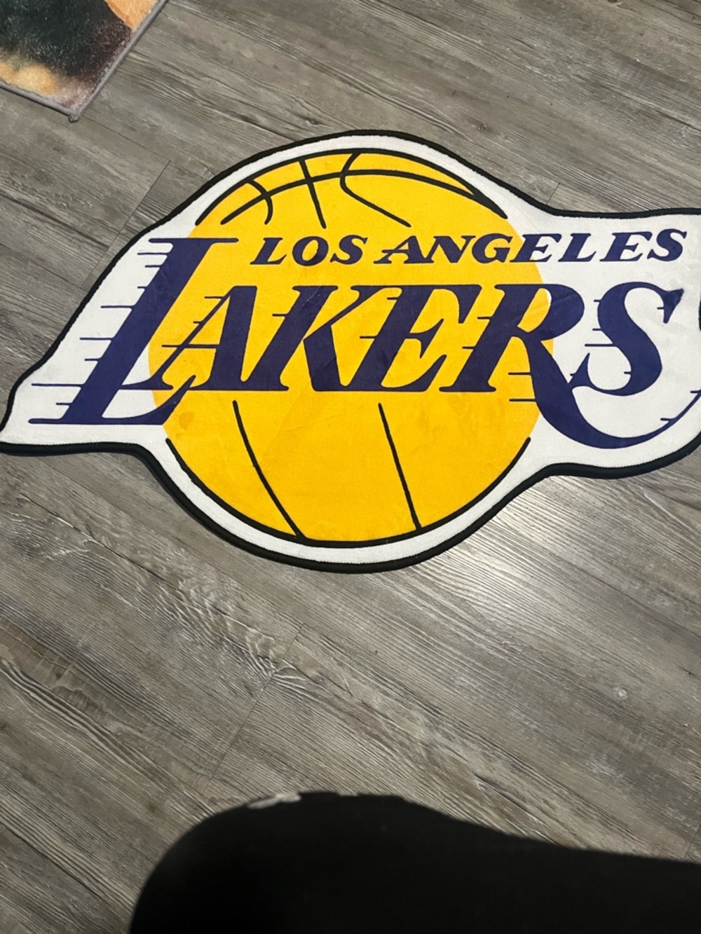 Los Angeles Lakers Logo Mat in Purple and Yellow